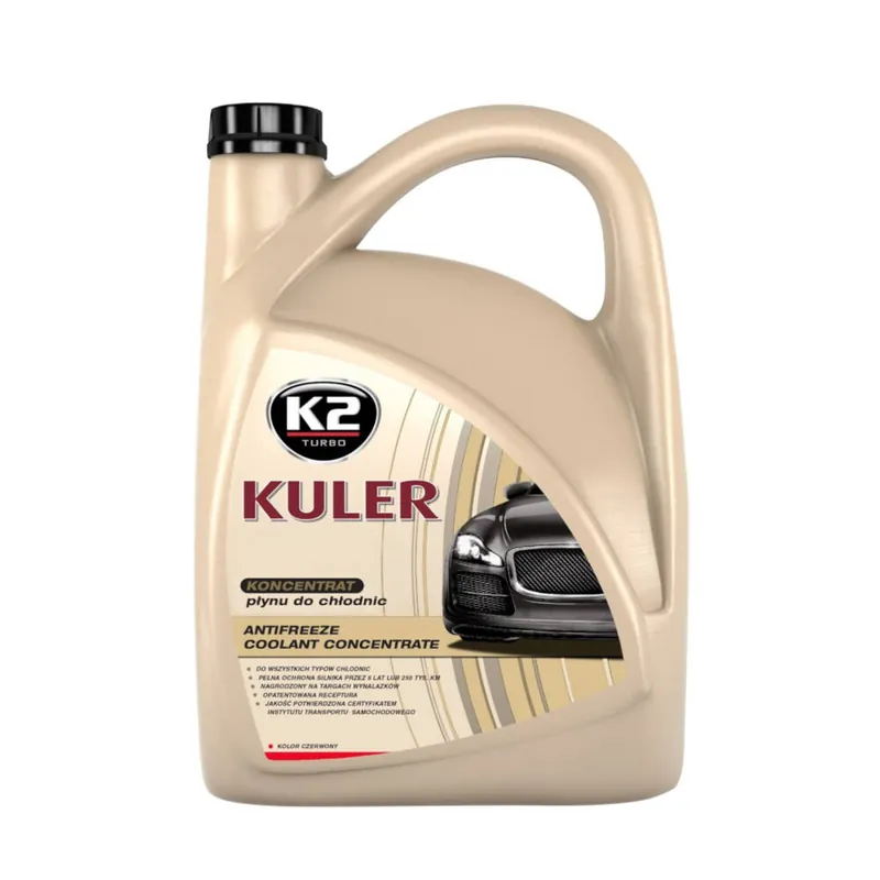 Niska cena K2 KULER KONCENTRAT G12 PŁYN DO CHŁODNIC 5L CZERWONY