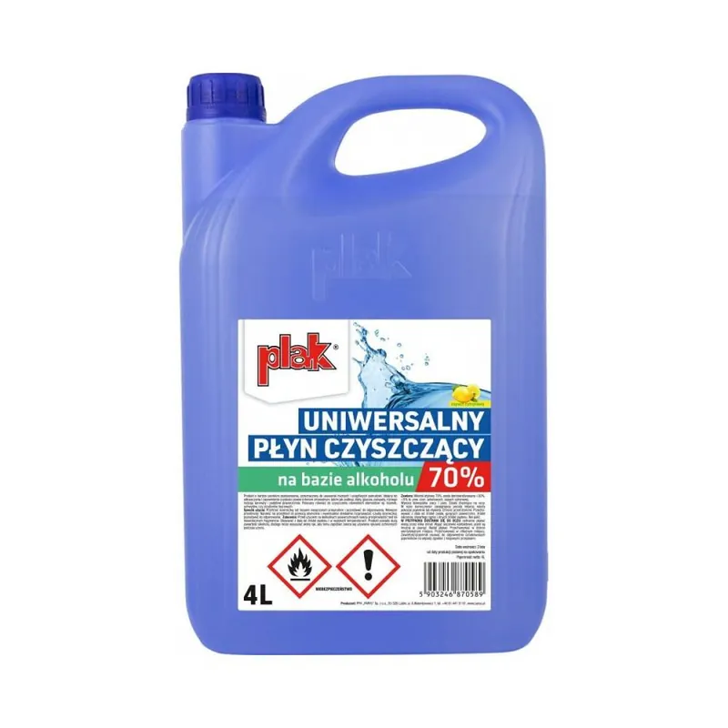 ATAS PLAK UNIWERSALNY PŁYN DO DEZYNFEKCJI 70% 4L Zwrot pieniędzy