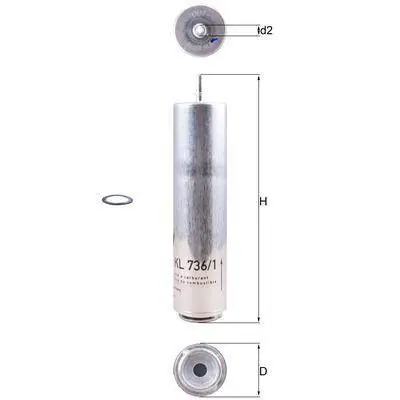 Bezpieczna płatność KL736/1D FILTR PALIWA