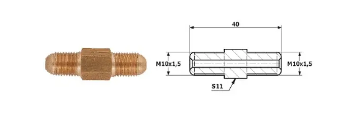 Kup teraz PRZEWODY HAMULCOWE ŁĄCZNIK PRZEWODÓW HAM. ZEW. M 10X1,5 SF ZEW M 10X1,5 SF
