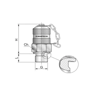 Zwrot pieniędzy Przyłącze pomiarowe gwintowane M20x1,5/M16x2 zat. metal. S10320X15C - Minipress