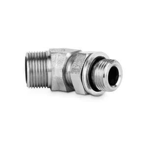 Tylko dziś Przyłączka kolankowa 45° z przeciwnakrętką 3/8” BSP-9/16” ORFS 405410 - CAST