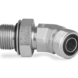 Kup teraz Przyłączka kolankowa 45° z przeciwnakrętką 7/16” UNF-9/16” ORFS 6250-04-06 - IMM / Interpump